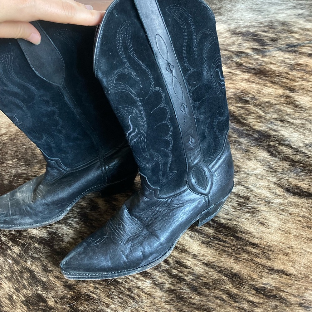 Vintage black Code West cowboy boots
